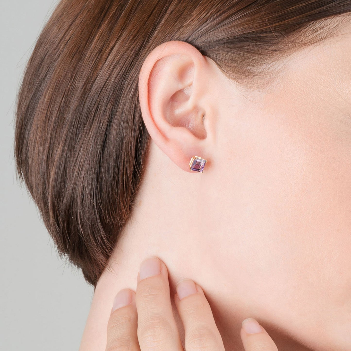 Soulful Edge Amethyst Earrings