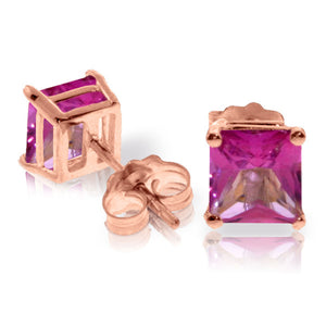 Soulful Edge Pink Topaz Earrings