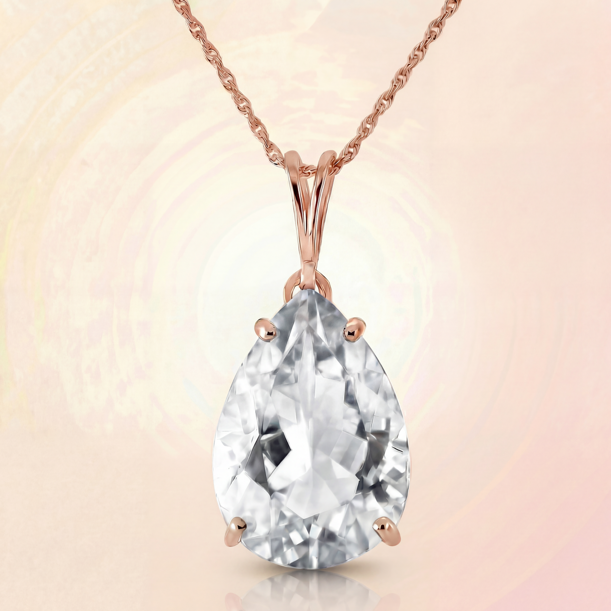Hidden Light White Topaz Necklace