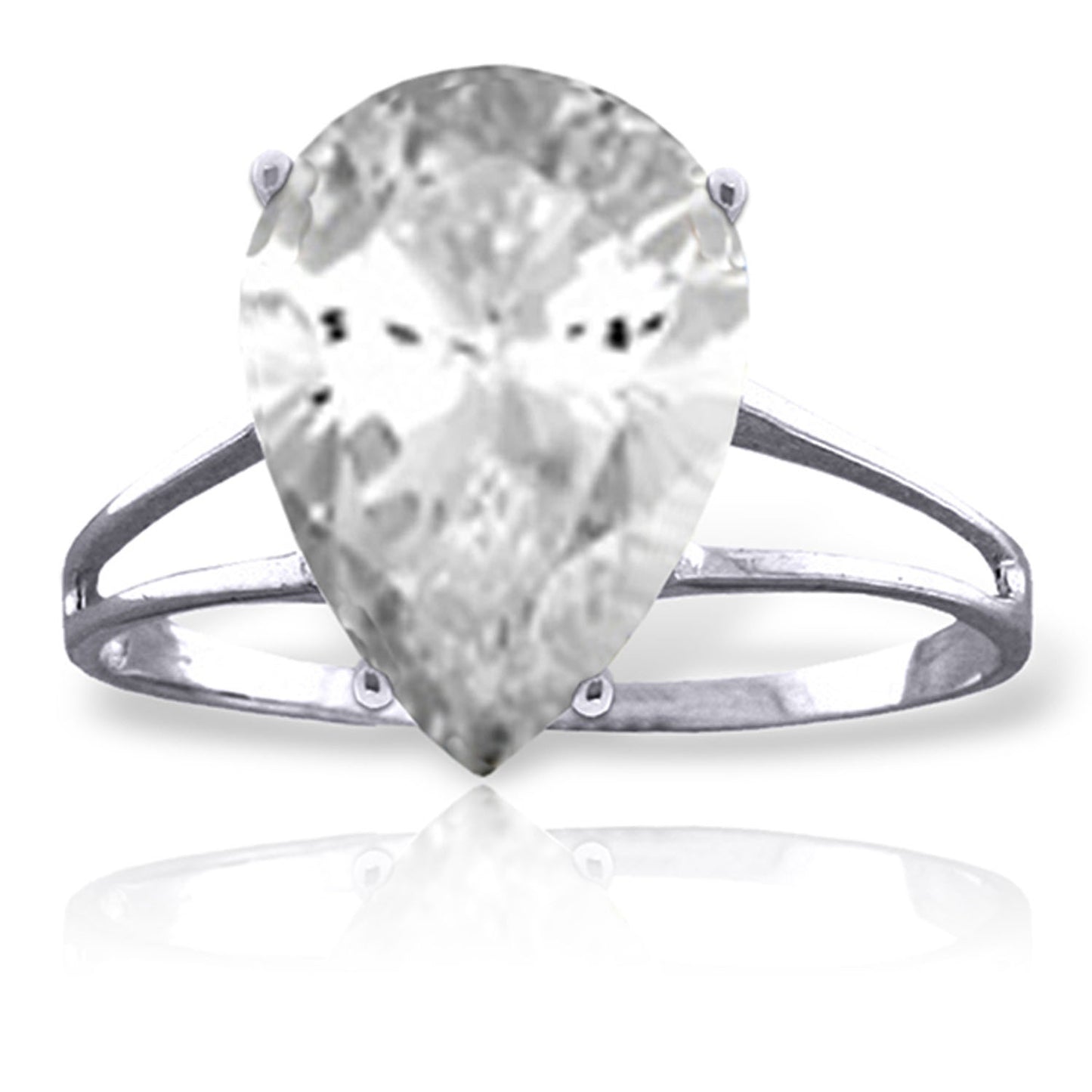 Essential Droplet White Topaz Ring