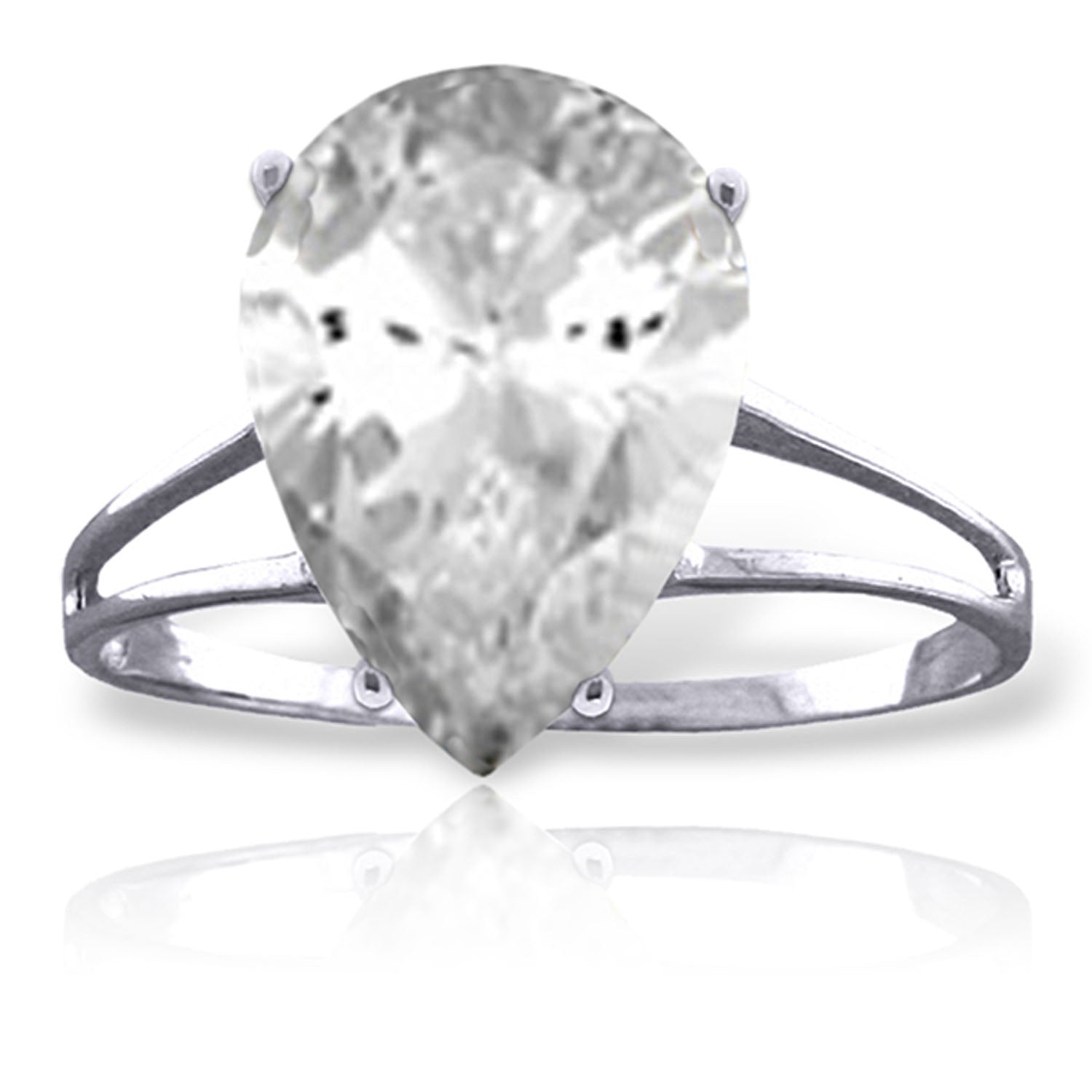 Essential Droplet White Topaz Ring