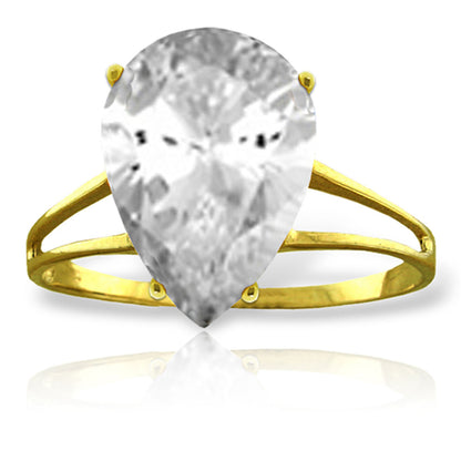 Essential Droplet White Topaz Ring