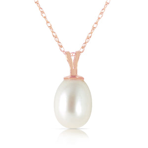 4 Carat 14K Solid Gold Hope On A Chain Pearl Necklace