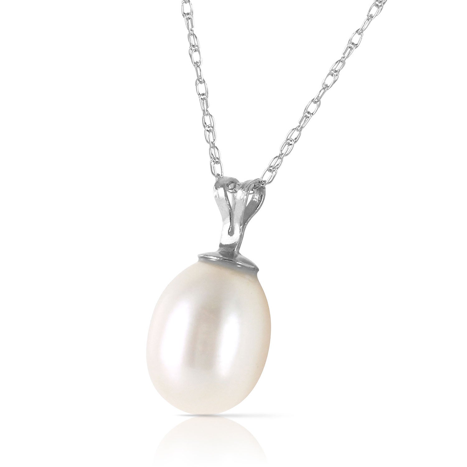 4 Carat 14K Solid Gold Hope On A Chain Pearl Necklace