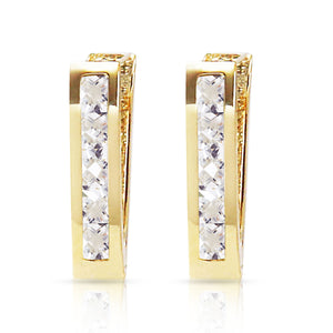 Huggie Haven White Topaz Earrings
