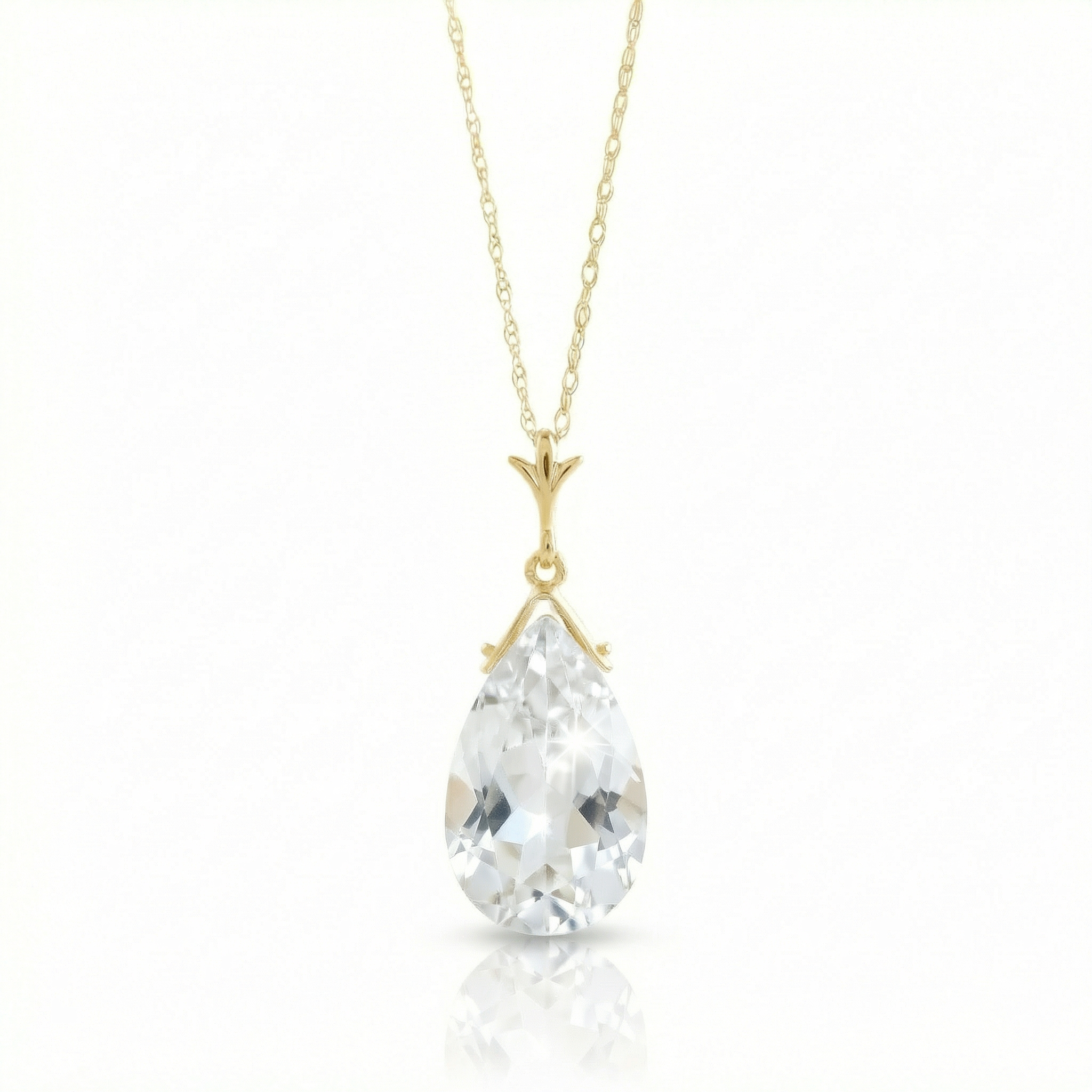 Lunar Glow White Topaz Necklace