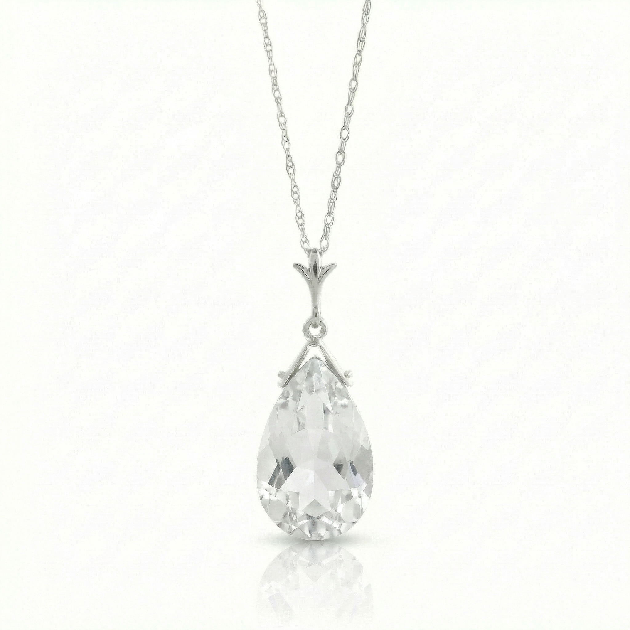 Lunar Glow White Topaz Necklace