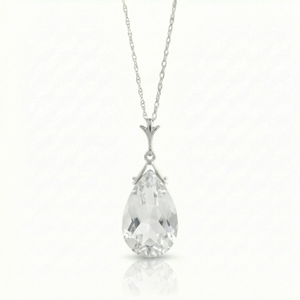 Lunar Glow White Topaz Necklace