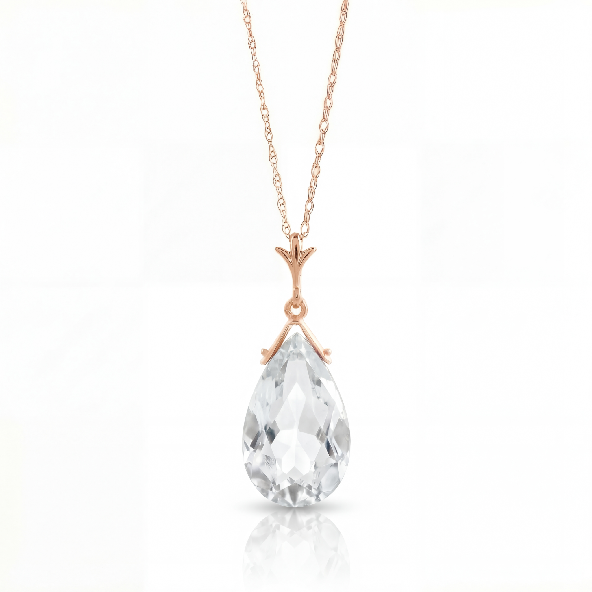 Lunar Glow White Topaz Necklace