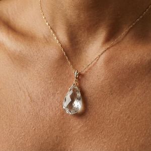 Lunar Glow White Topaz Necklace