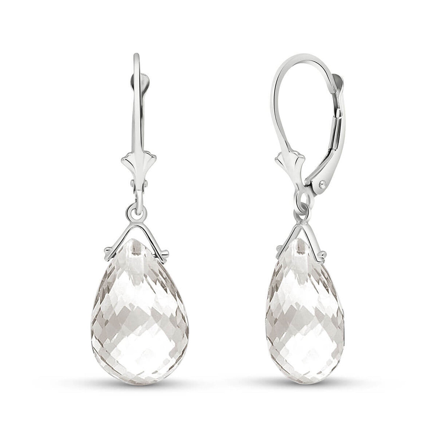 Lunar Glow White Topaz Earrings