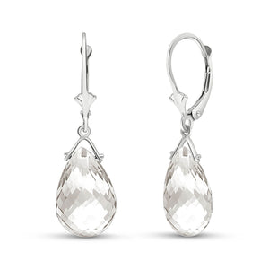 Lunar Glow White Topaz Earrings