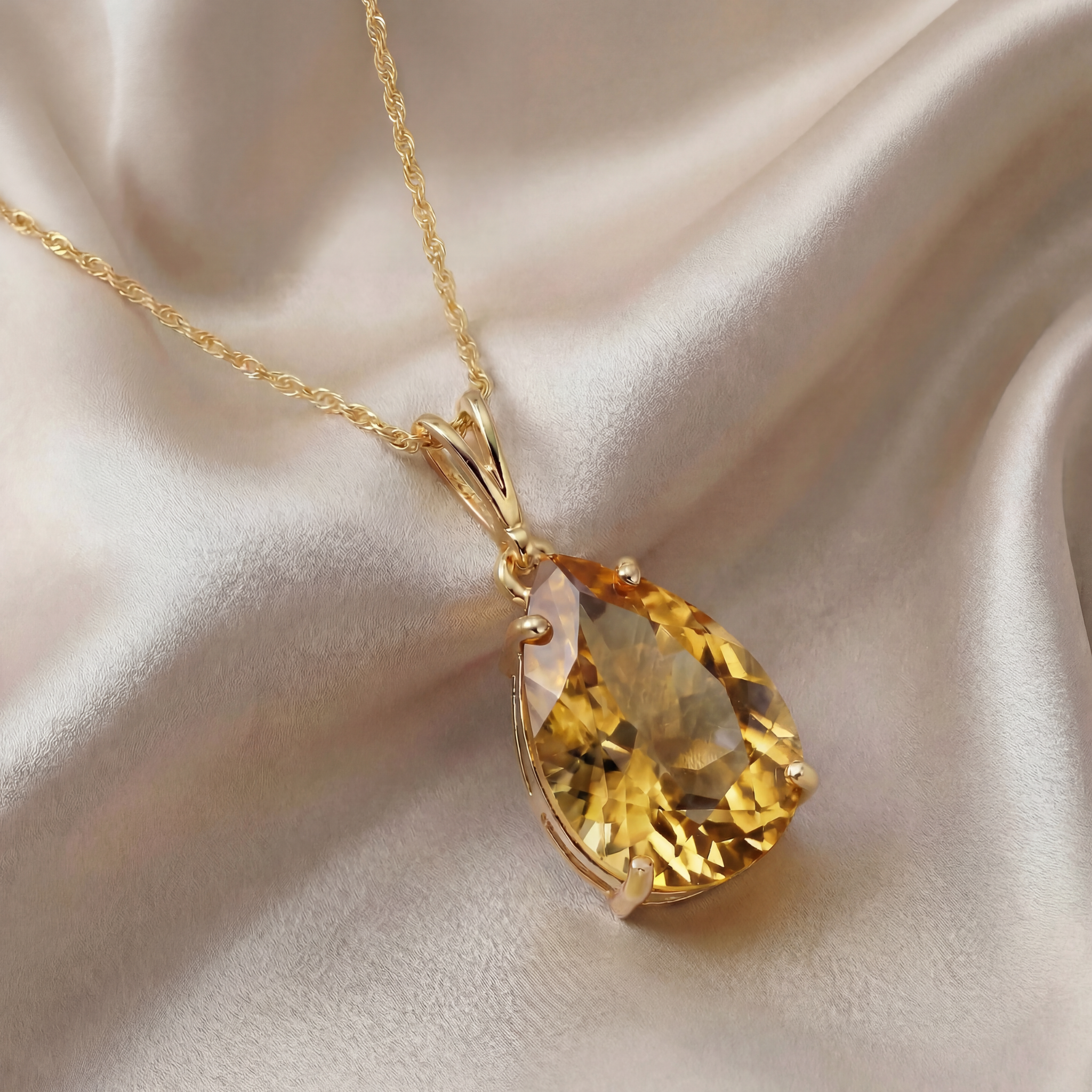 Hidden Light Citrine Necklace