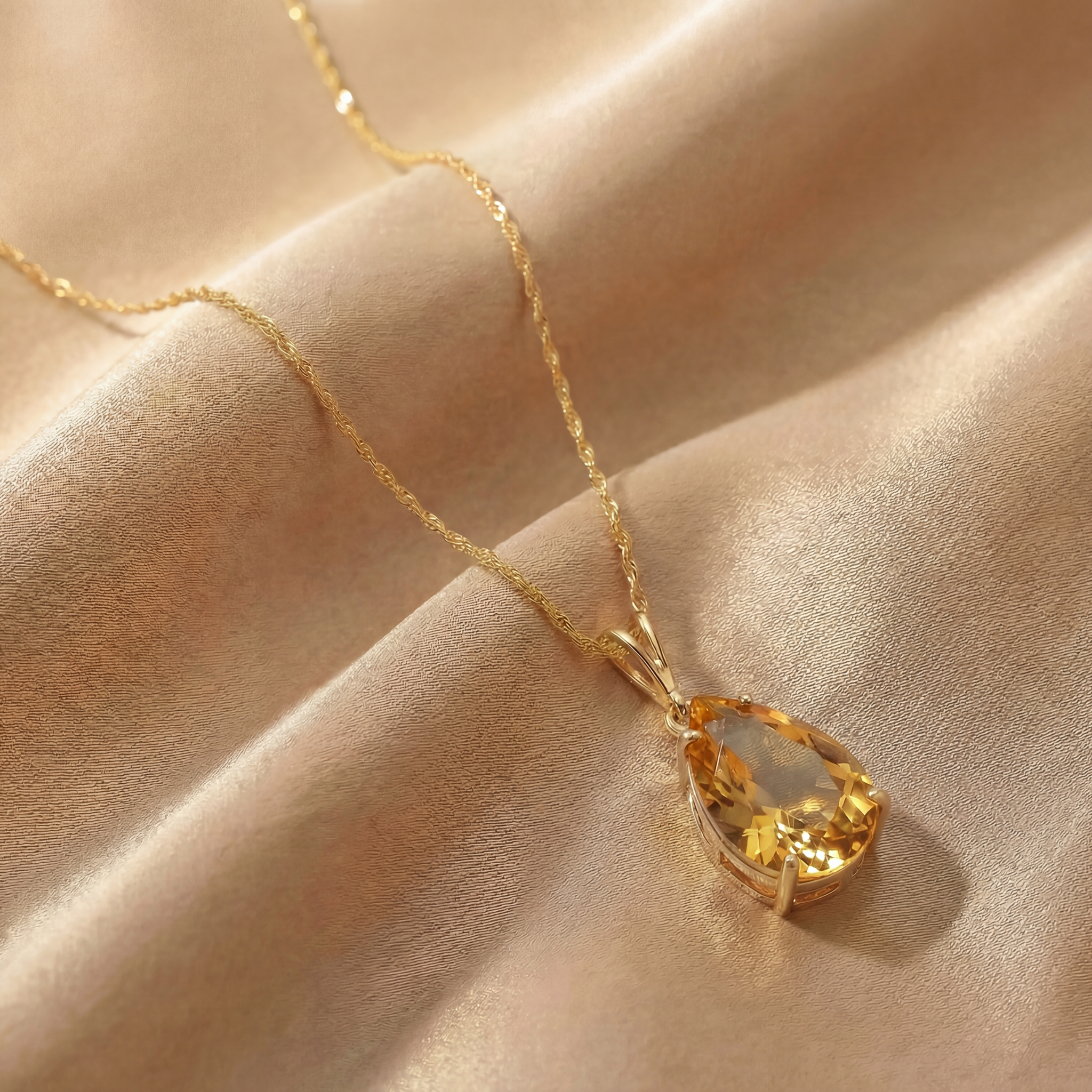 Hidden Light Citrine Necklace