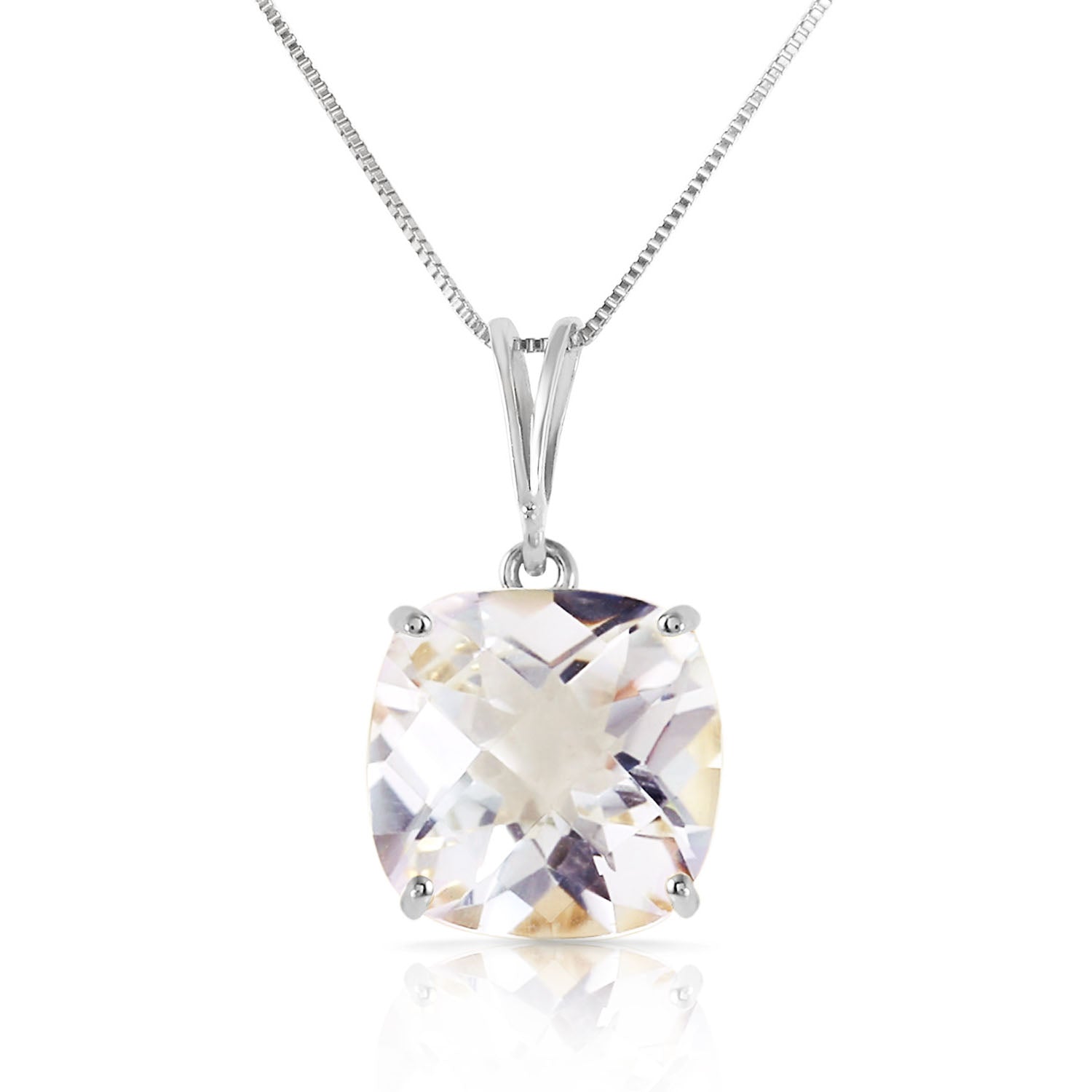 Glowing Halo White Topaz Necklace