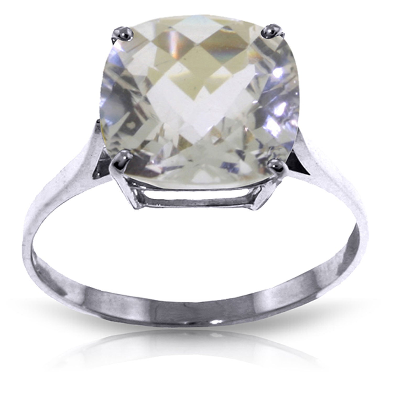 Elegant Spark White Topaz Ring