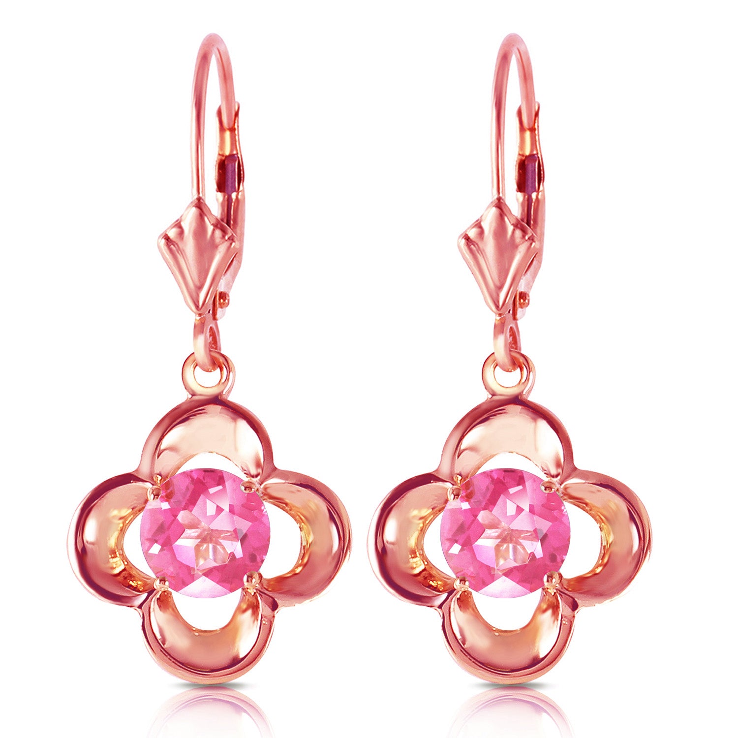 Autumn Serenity Pink Topaz Earrings