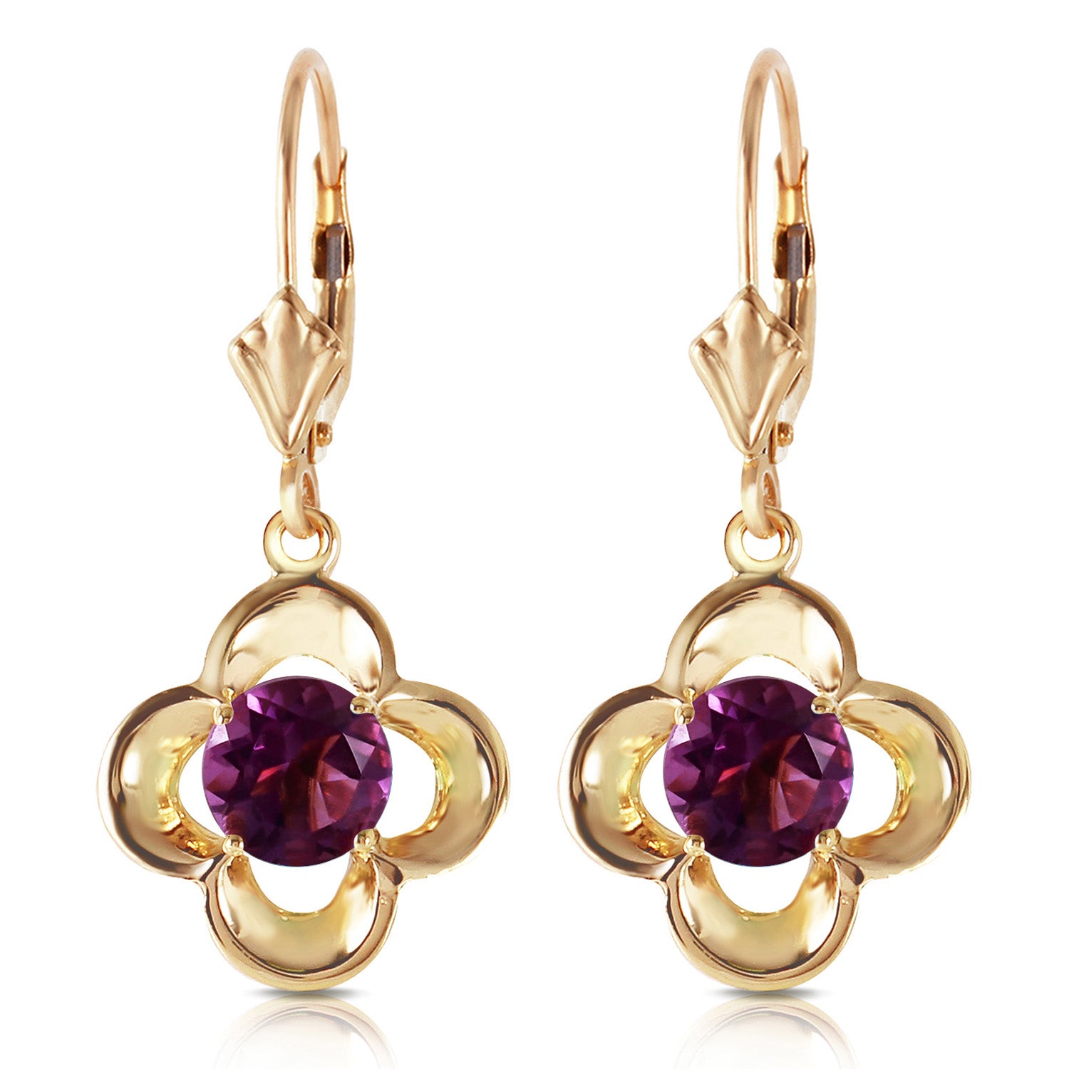 Autumn Serenity Amethyst Bloom Earrings