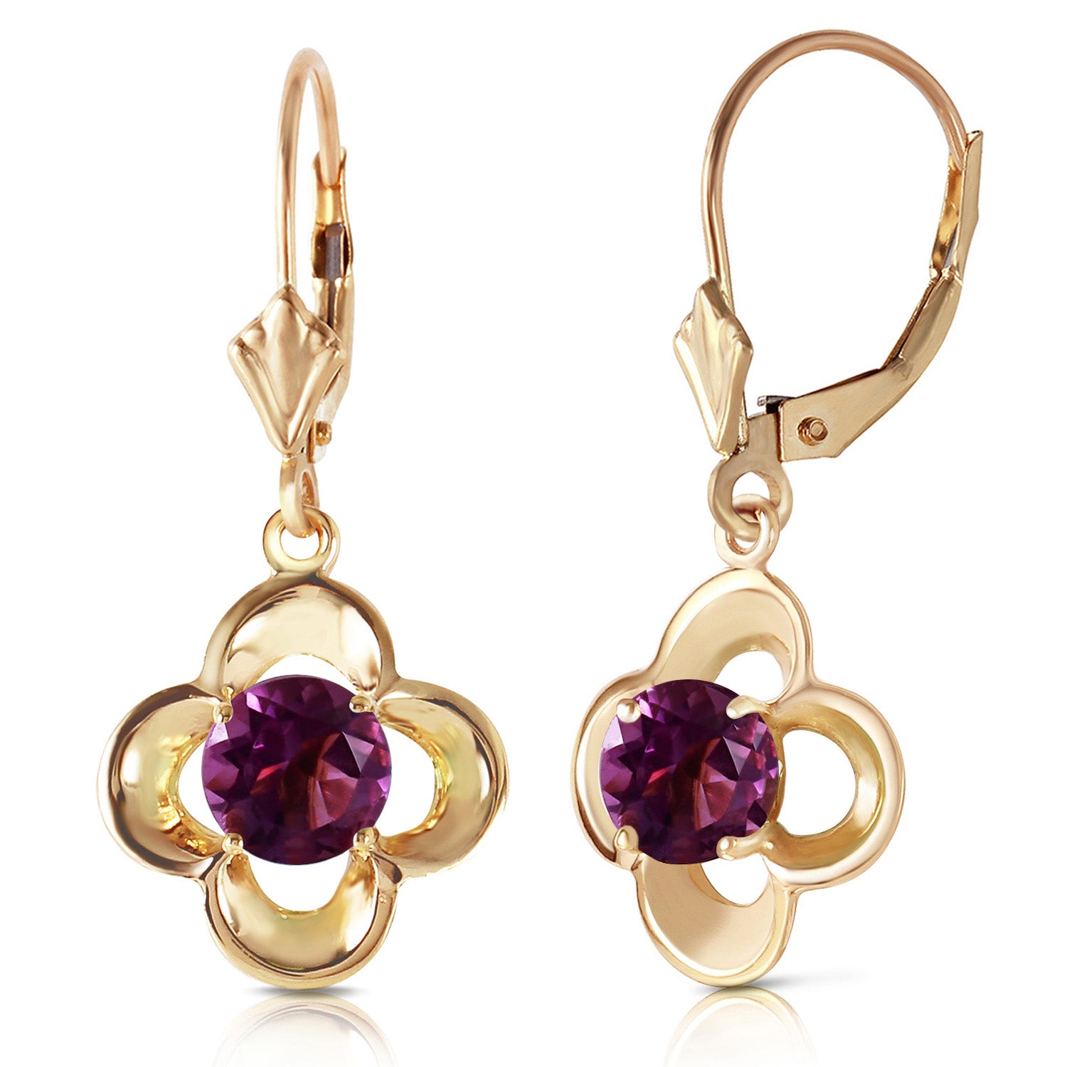Autumn Serenity Amethyst Bloom Earrings