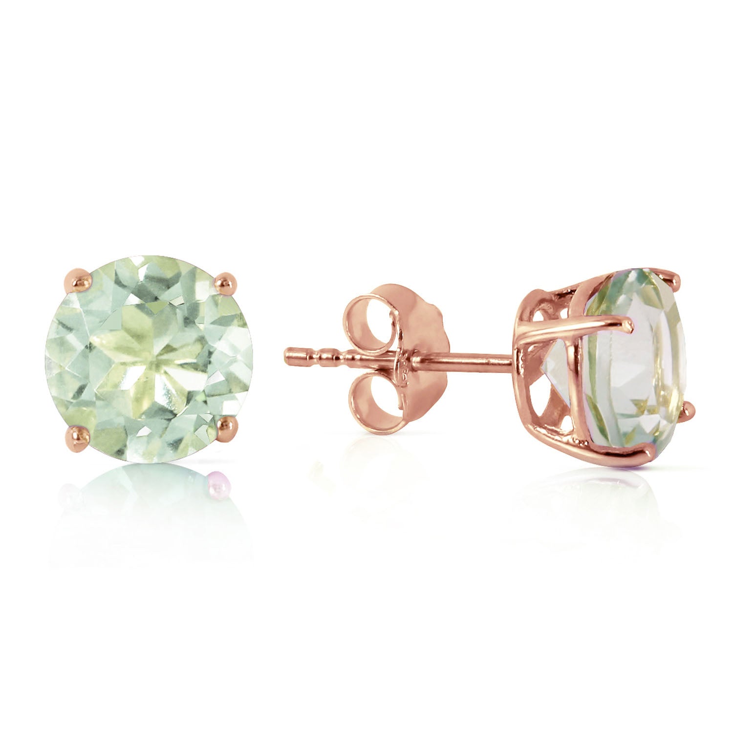 Luminous Orb Green Amethyst Earrings