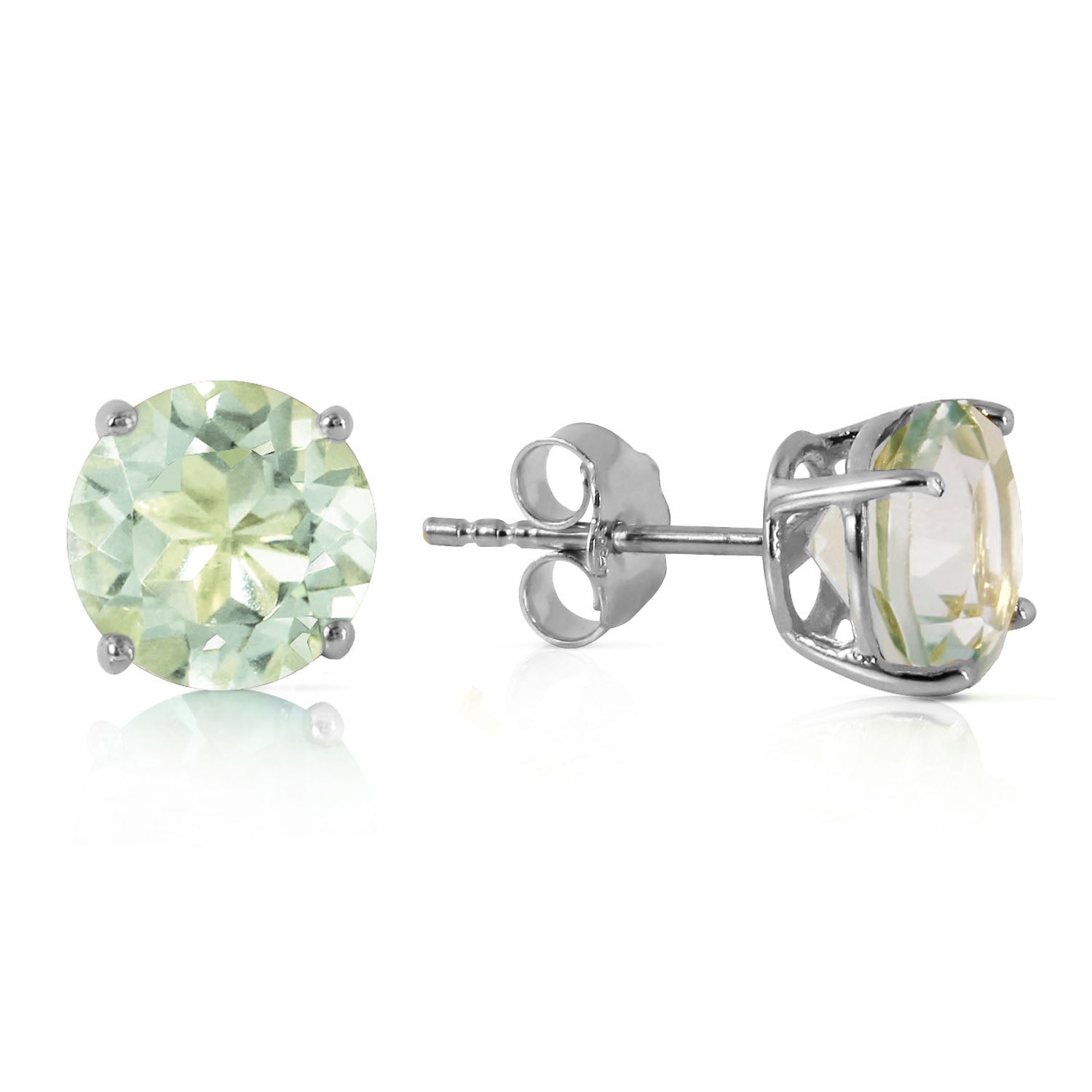 Luminous Orb Green Amethyst Earrings
