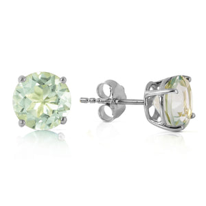 Luminous Orb Green Amethyst Earrings