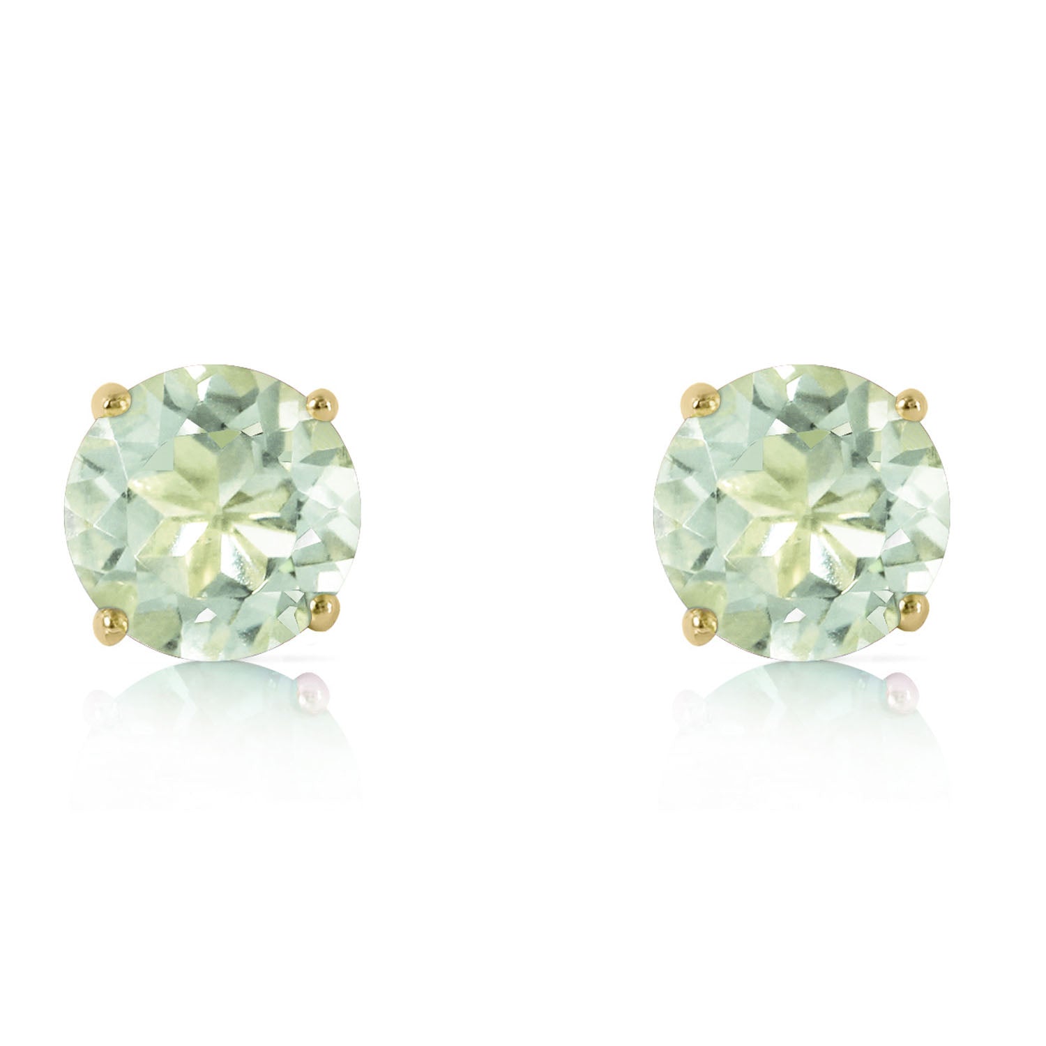 Luminous Orb Green Amethyst Earrings