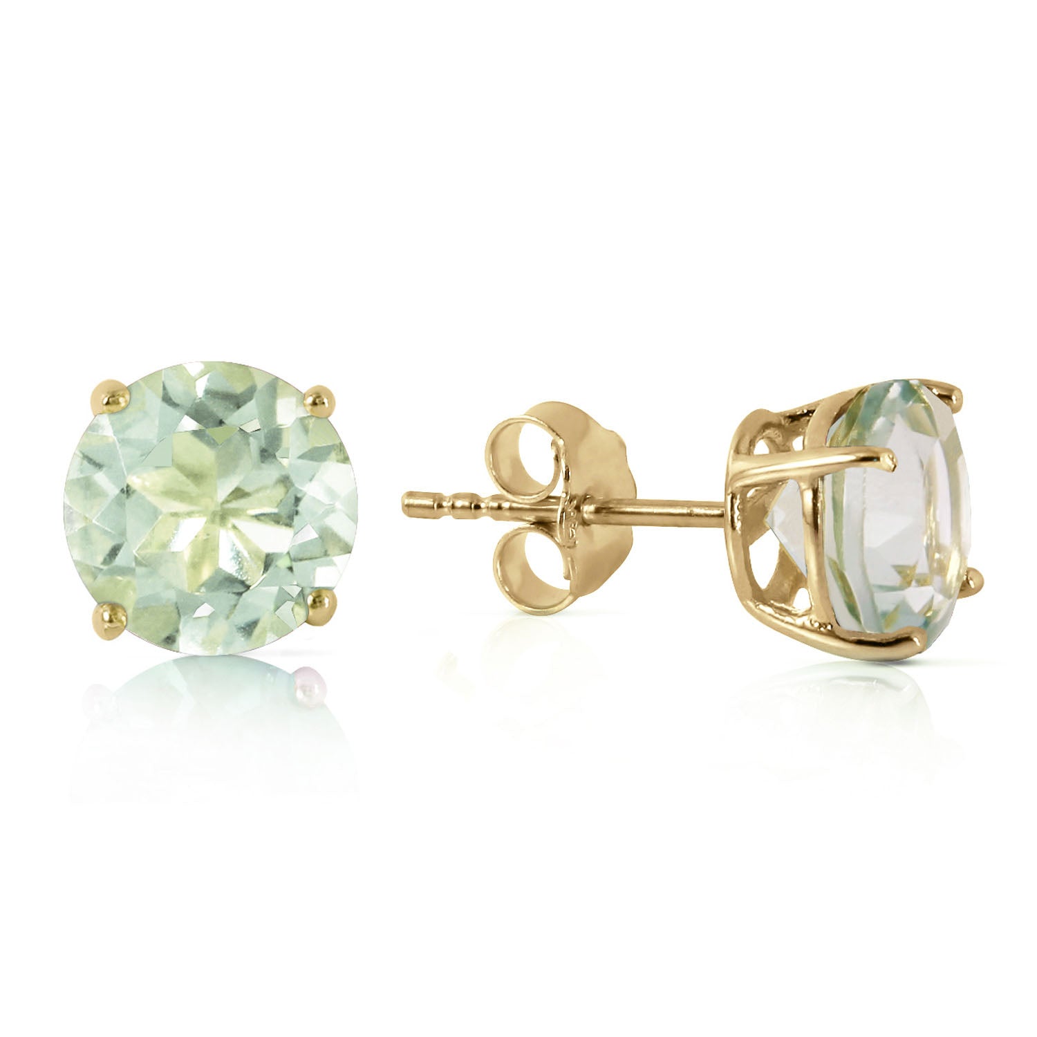 Luminous Orb Green Amethyst Earrings