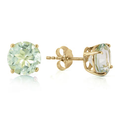 Luminous Orb Green Amethyst Earrings