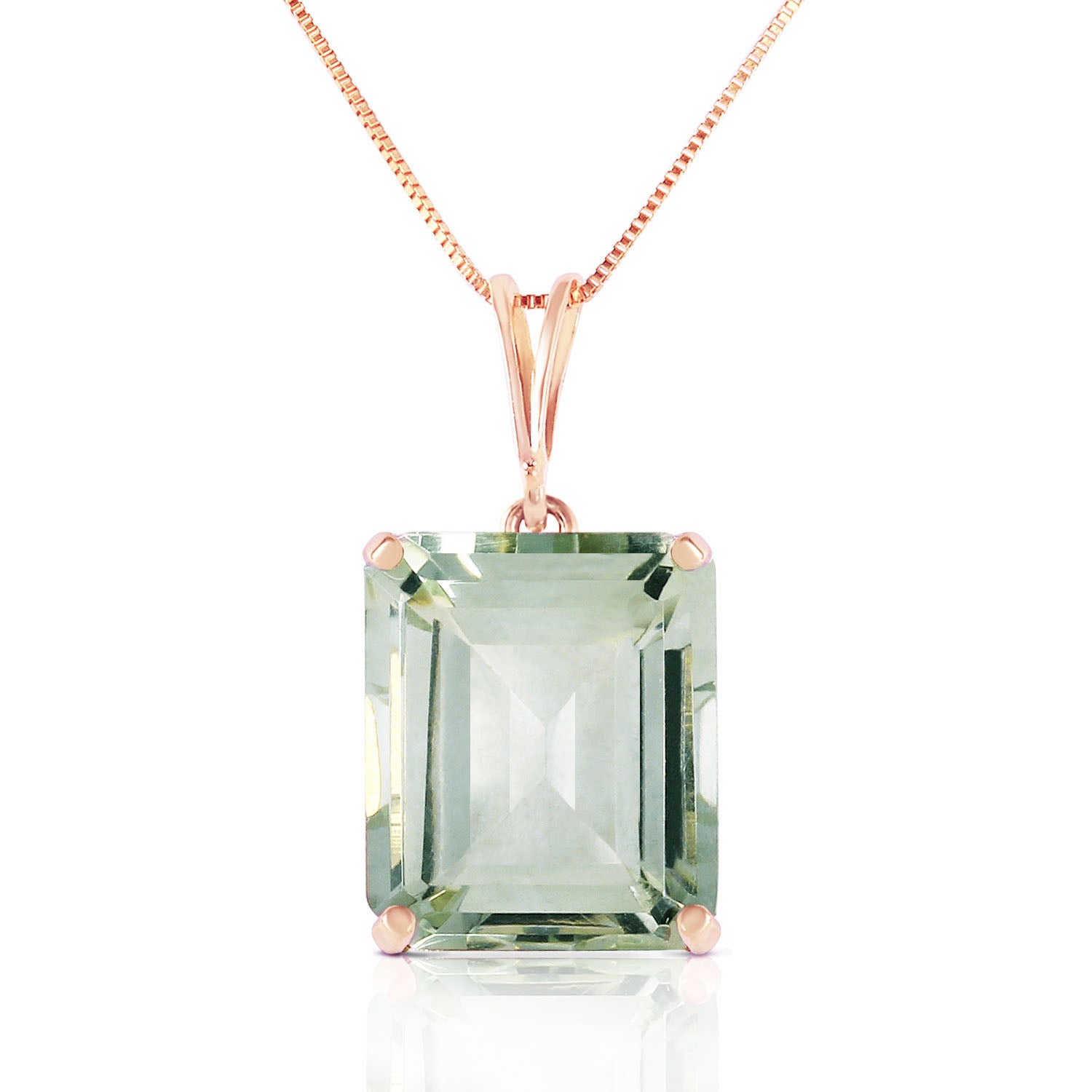 Shimmering Cuts Green Amethyst Necklace