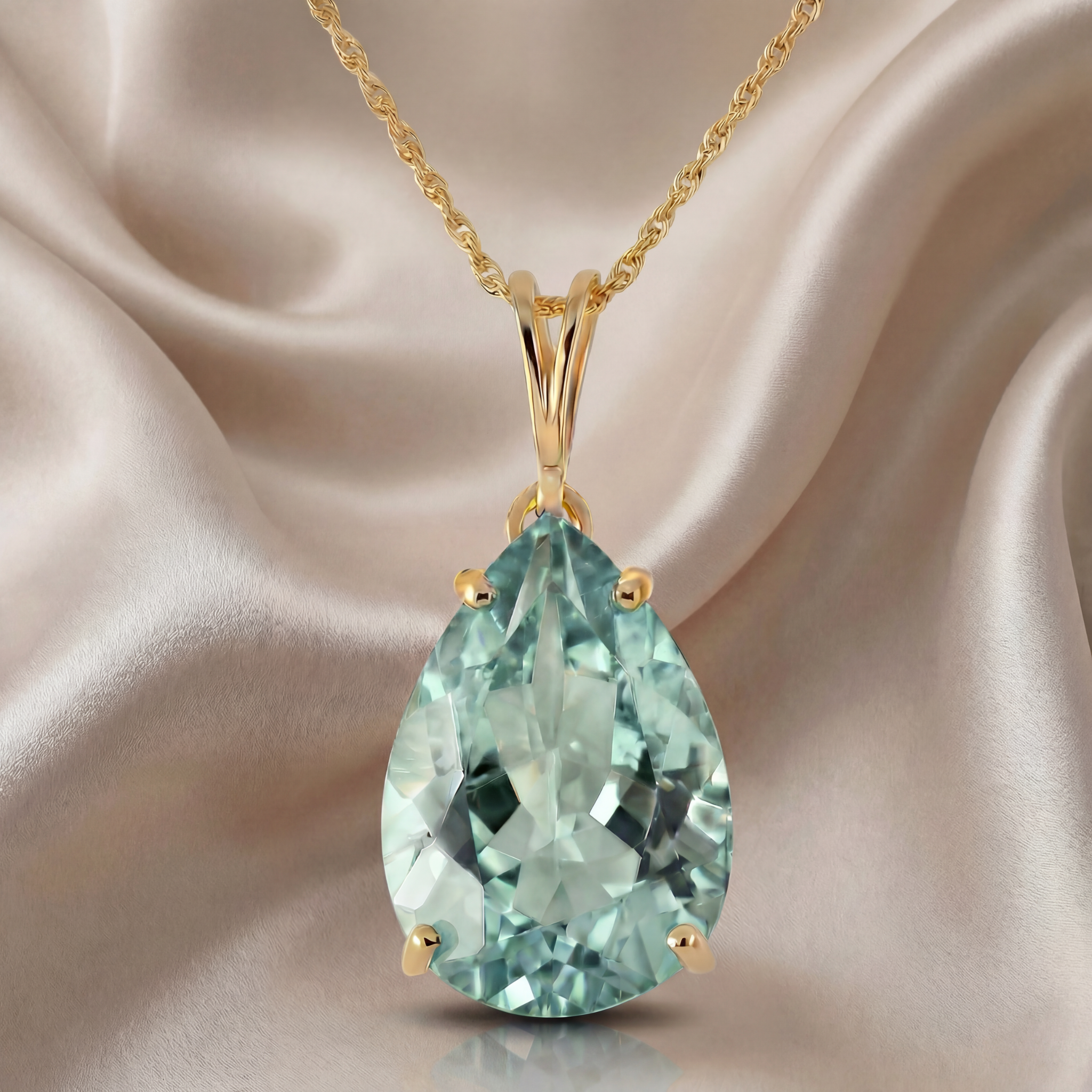 Hidden Light Green Amethyst Necklace