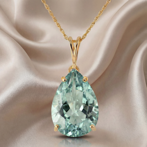 Hidden Light Green Amethyst Necklace