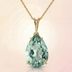 Hidden Light Green Amethyst Necklace