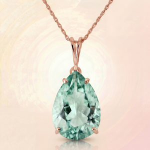 Hidden Light Green Amethyst Necklace