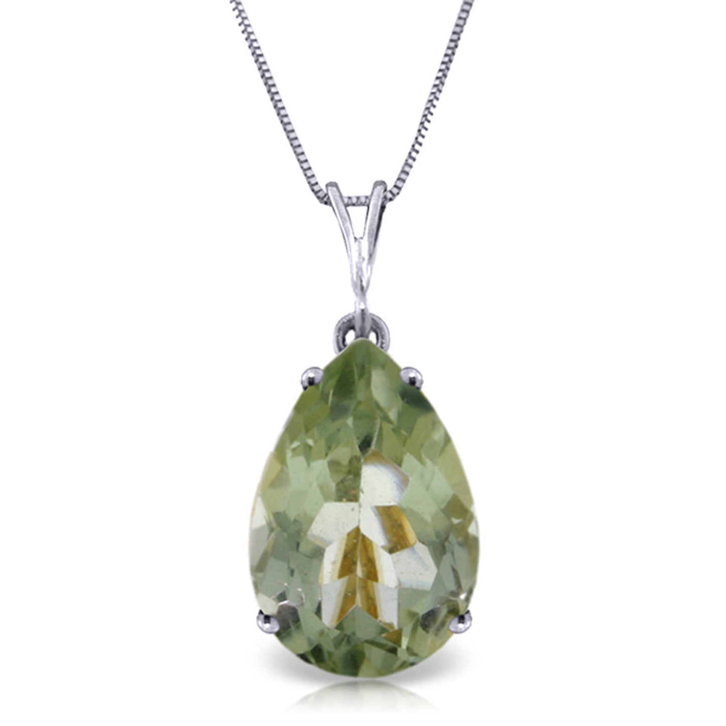 Hidden Light Green Amethyst Necklace