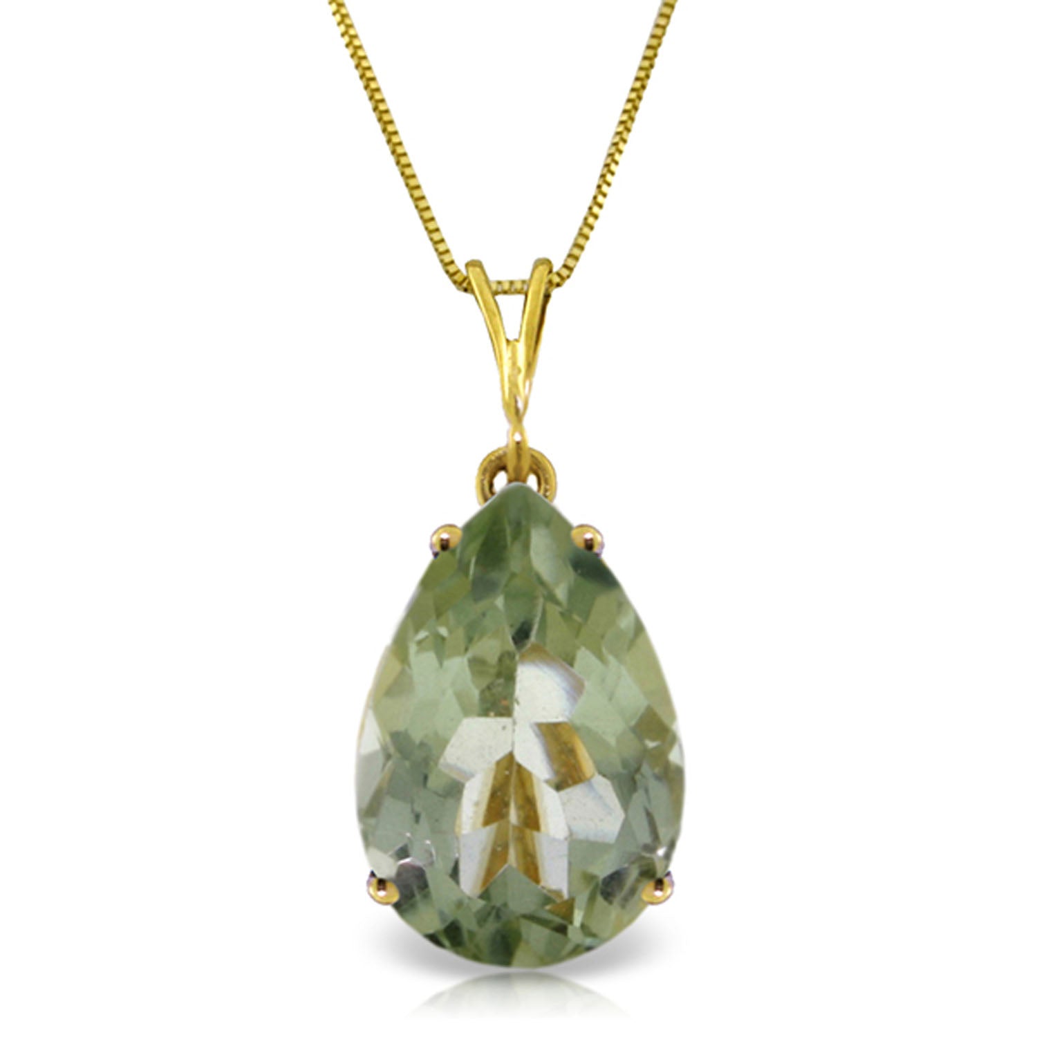Hidden Light Green Amethyst Necklace