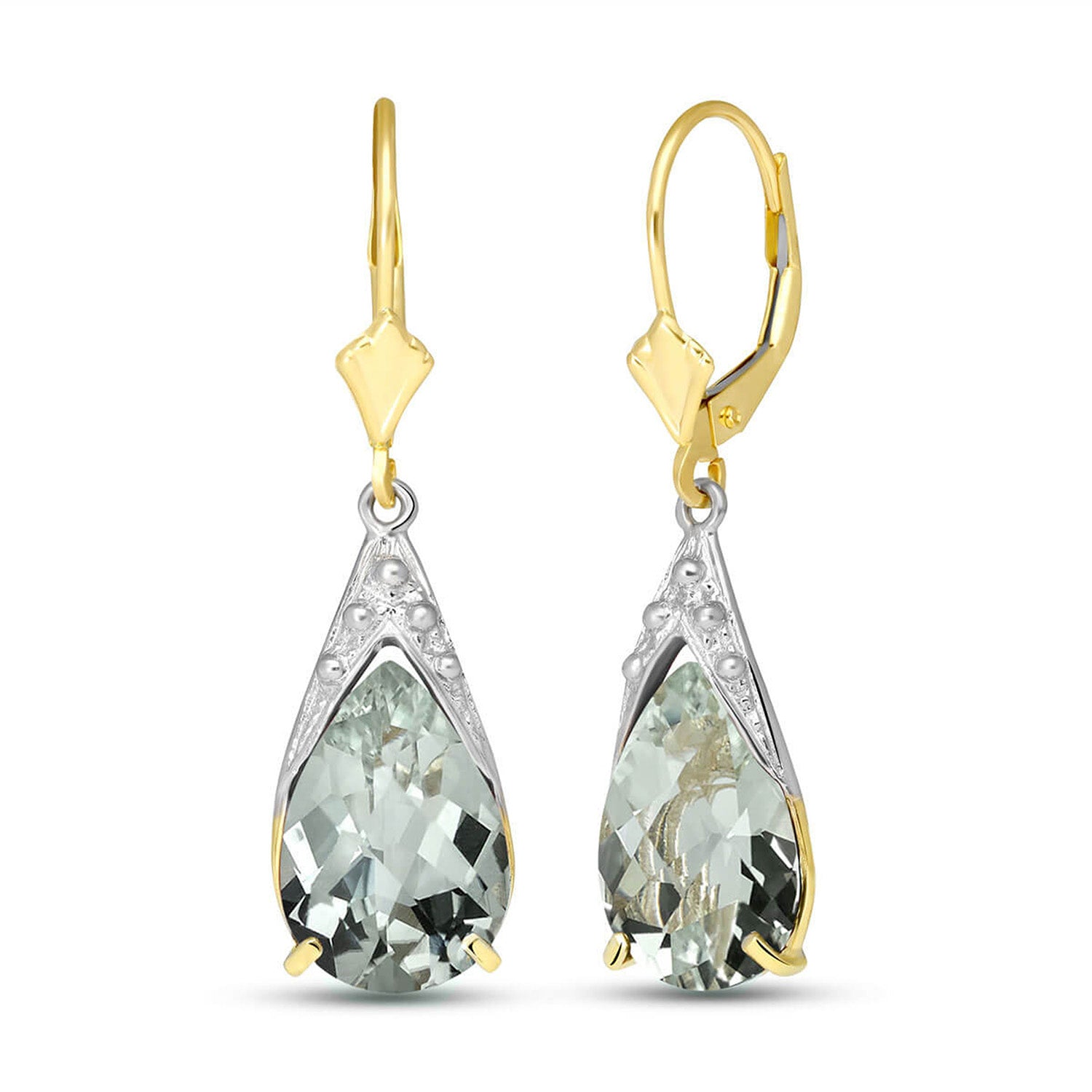 Moonlit Serenity Green Amethyst Earrings