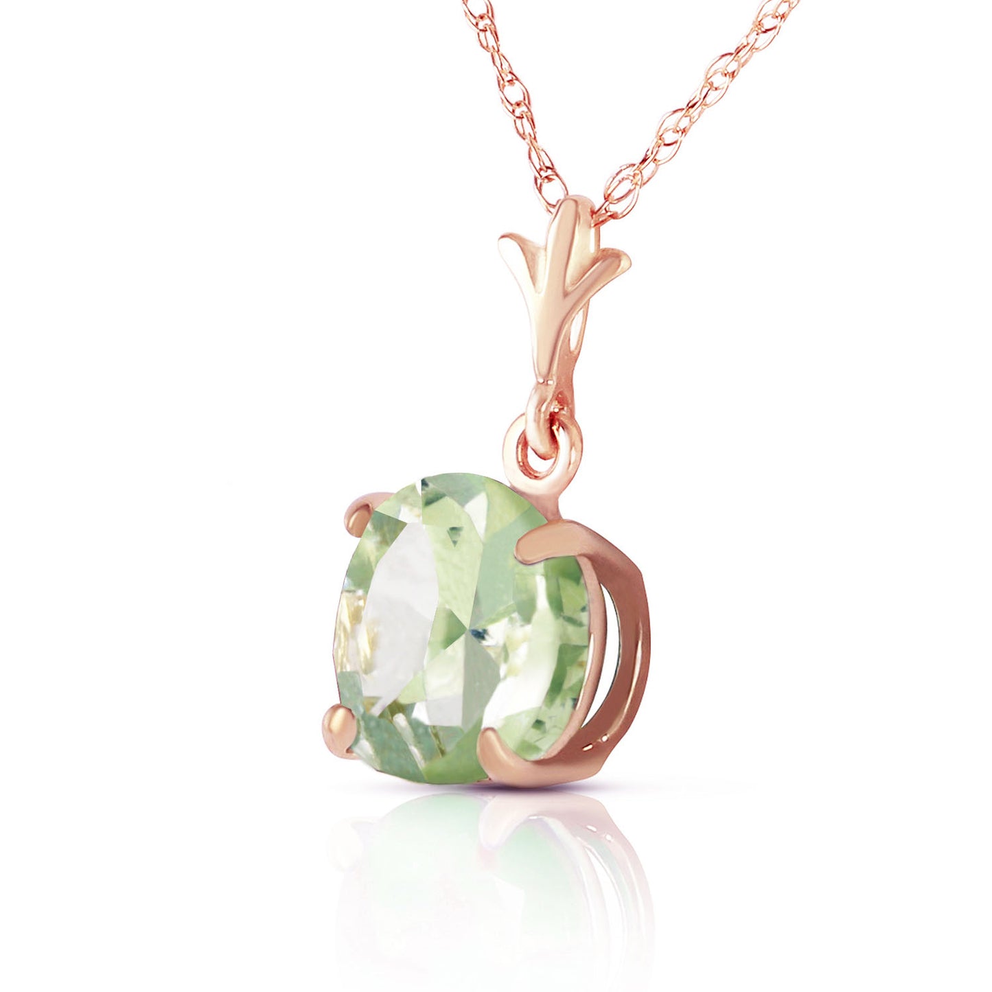 Solo Sphere Green Amethyst Necklace