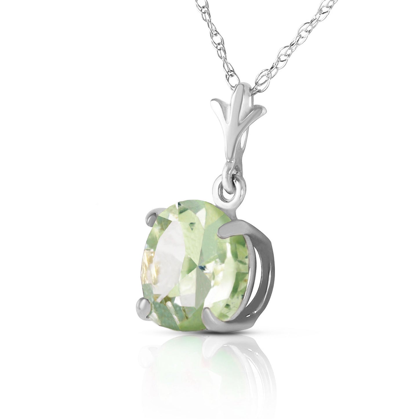Solo Sphere Green Amethyst Necklace