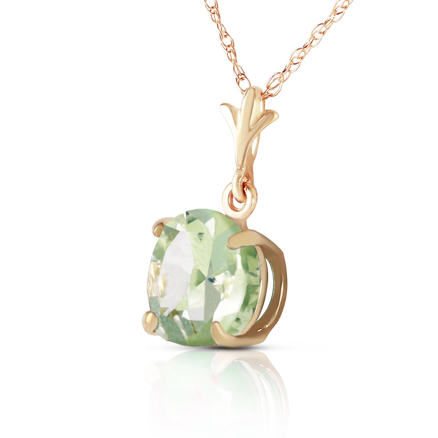 Solo Sphere Green Amethyst Necklace