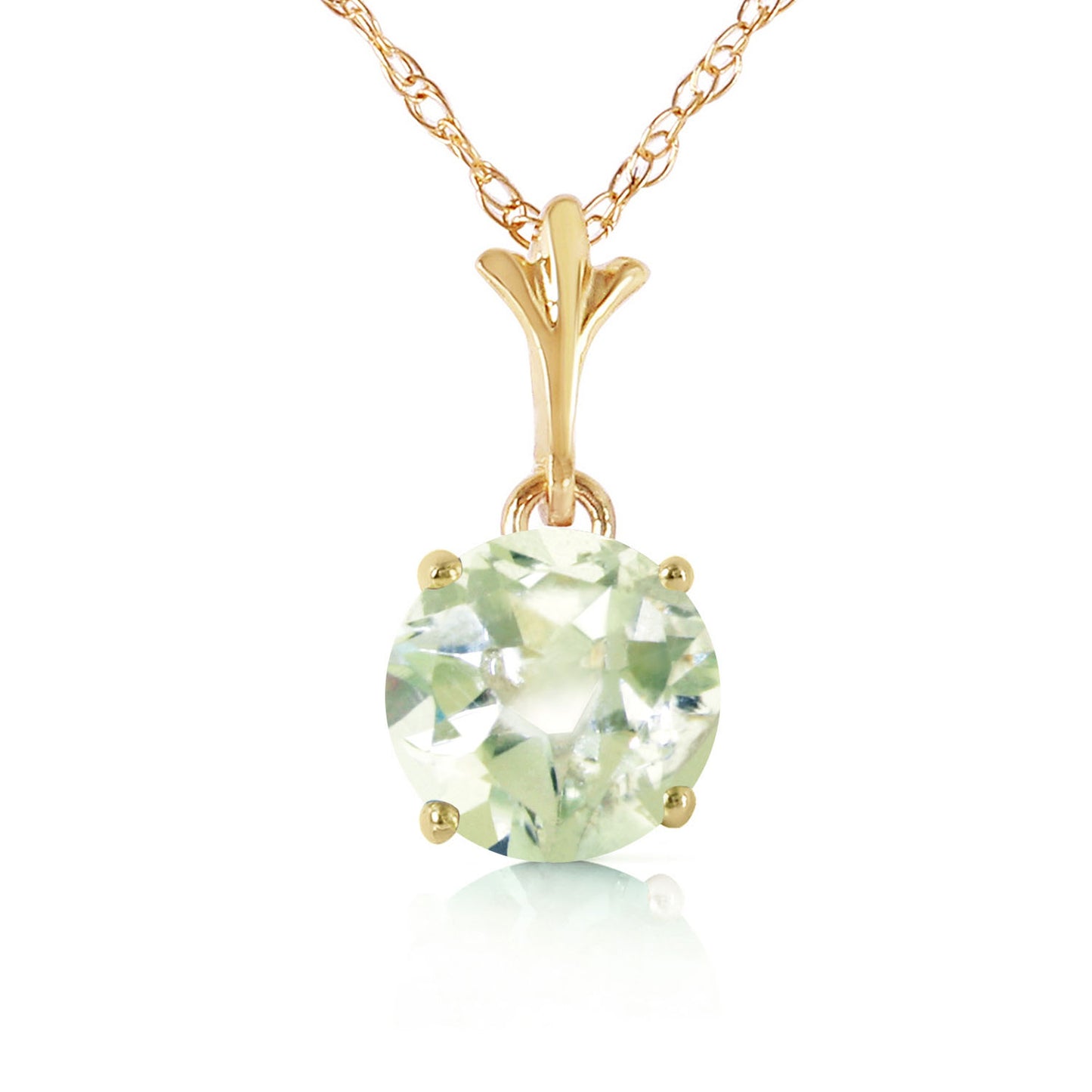 Solo Sphere Green Amethyst Necklace