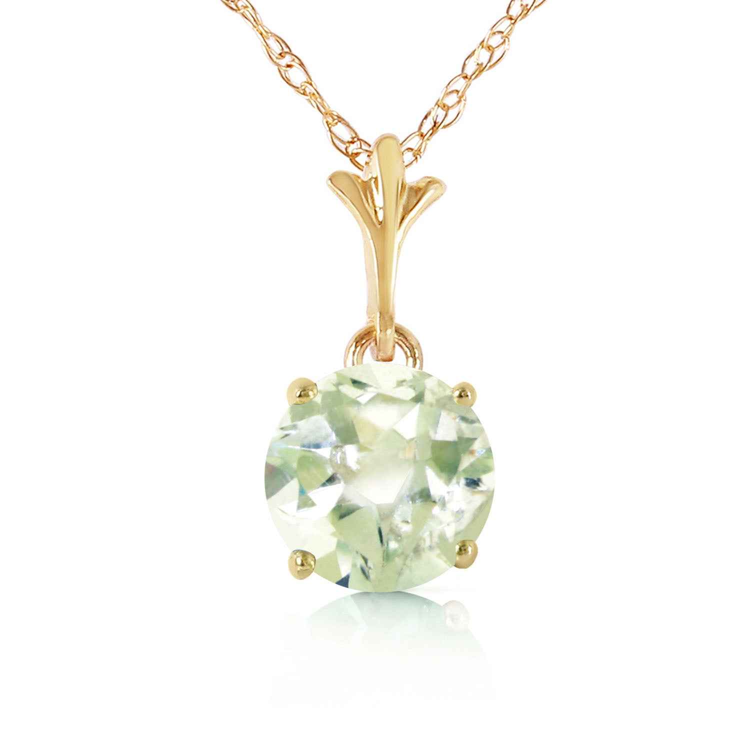 Solo Sphere Green Amethyst Necklace