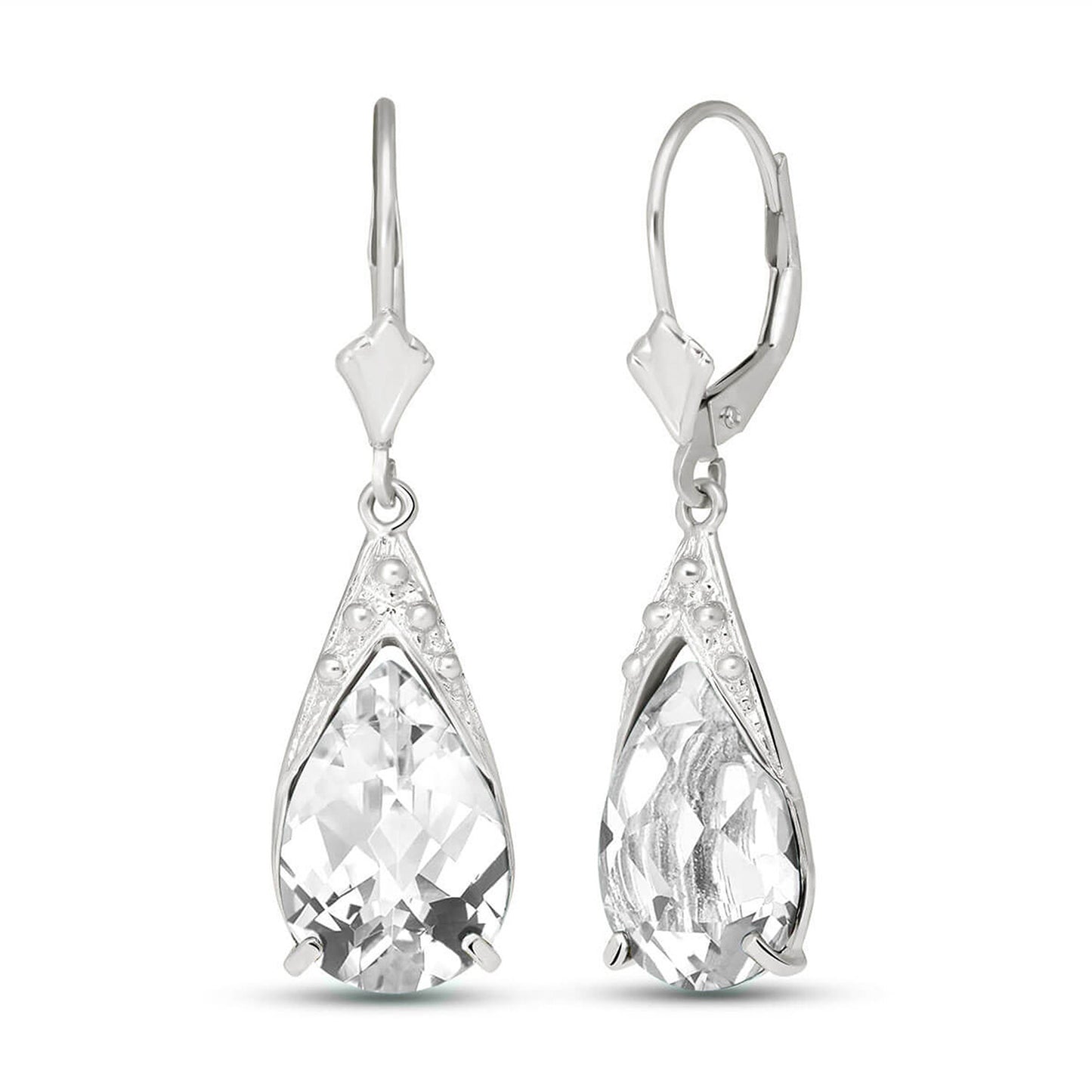 Moonlit Serenity White Topaz Earrings