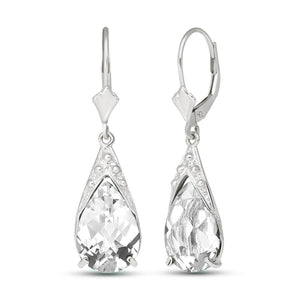 Moonlit Serenity White Topaz Earrings