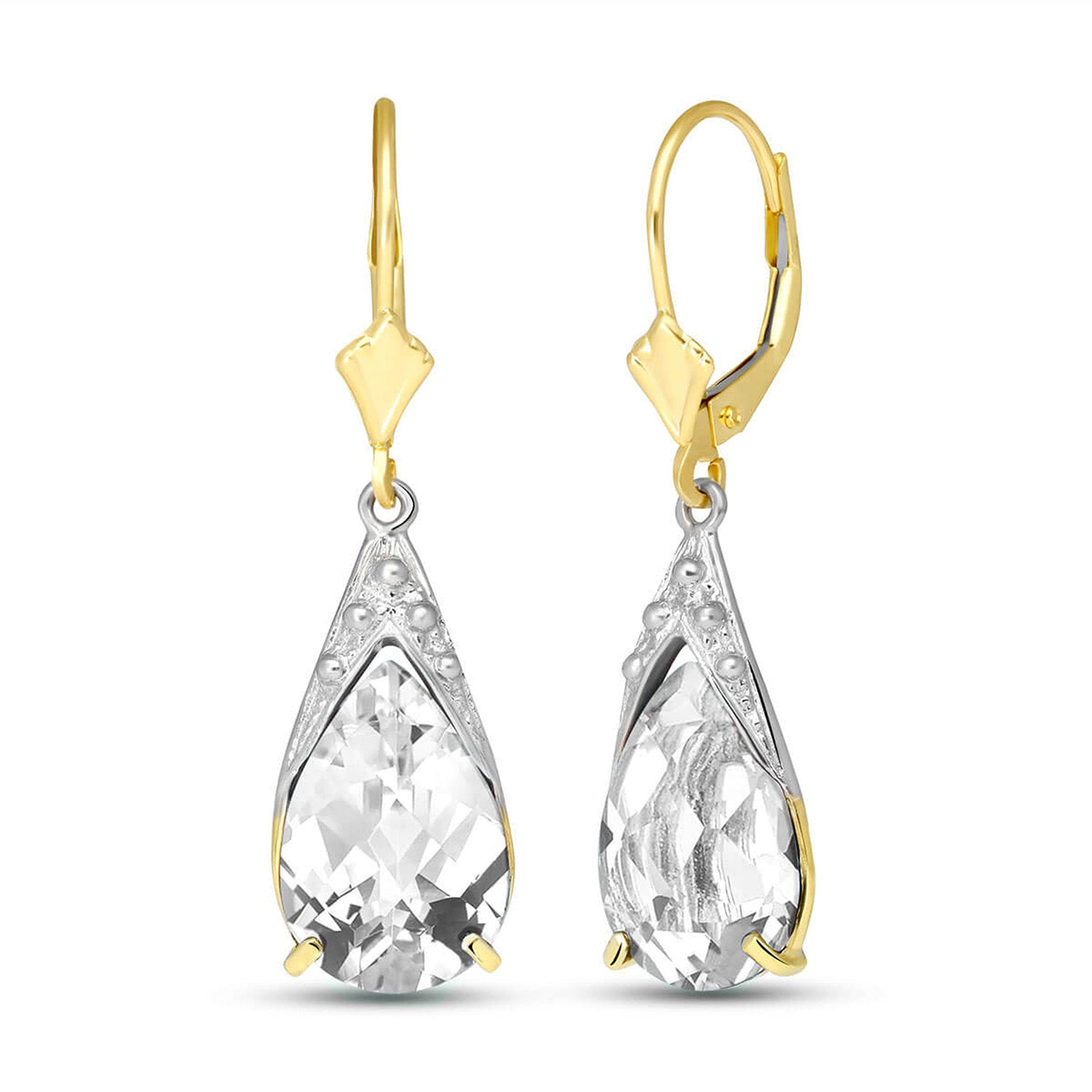 Moonlit Serenity White Topaz Earrings