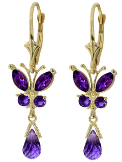 Autumn Breeze Amethyst Earrings