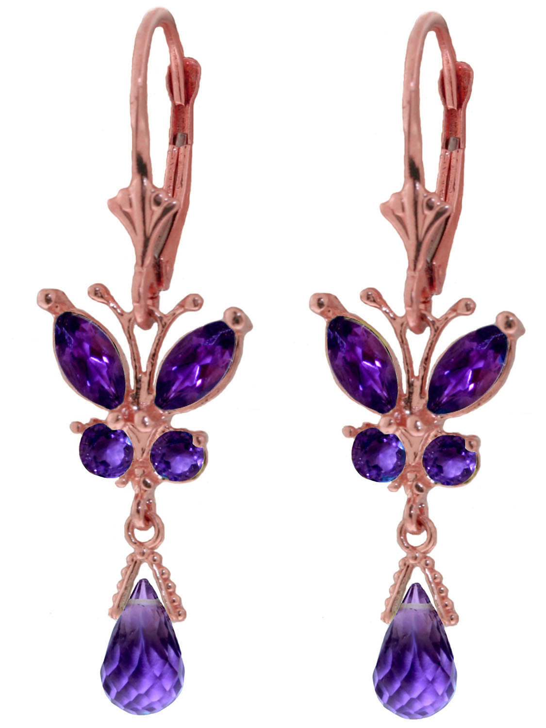 Autumn Breeze Amethyst Earrings