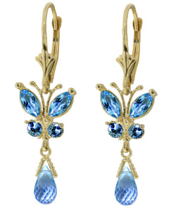 Autumn Breeze Blue Topaz Earrings