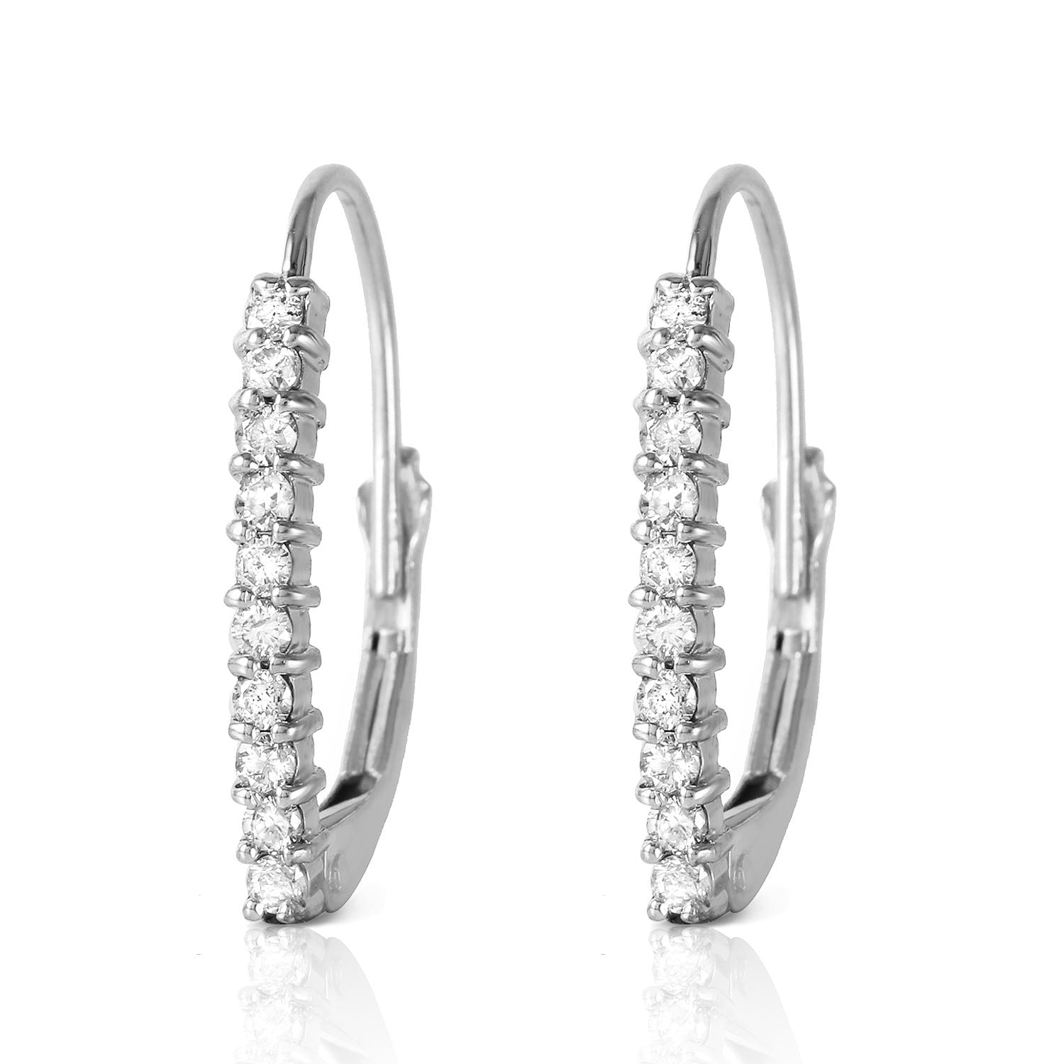 Cascading Drops White Topaz Earrings