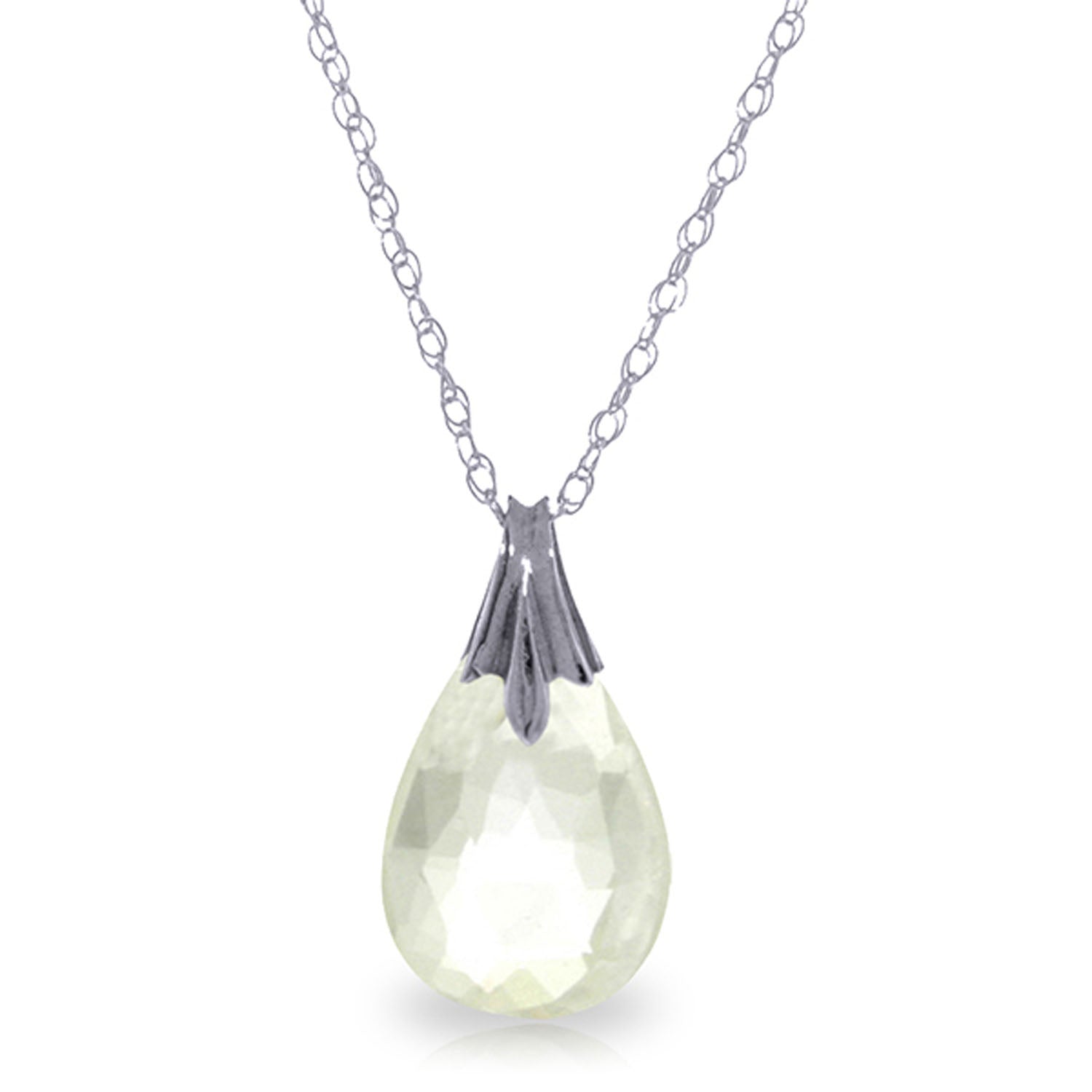 Glistening Glow White Topaz Necklace